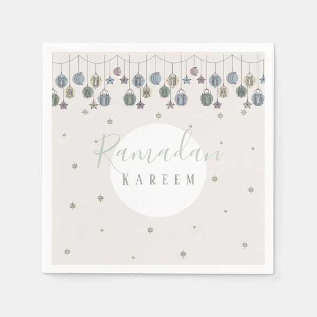 Ramadan kareem napkins för att fira heligan månad pappersservett (Framsidan)