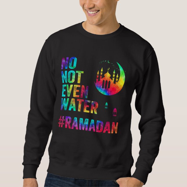 Ramadan Kareem No. Inte ens Vatten Ramadan Fasting Lång Ärmad Tröja (Framsida)