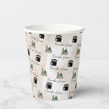 Ramadan Kareem Paper Cups Kaaba & Masjid al Nabawi