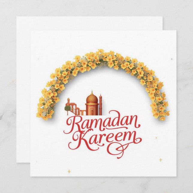 Ramadan Kareem Personliazed holiday  Card Julkort (Fram/baksida)