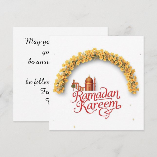 Ramadan Kareem Personlig högtidskort Julkort (Fram/baksida)