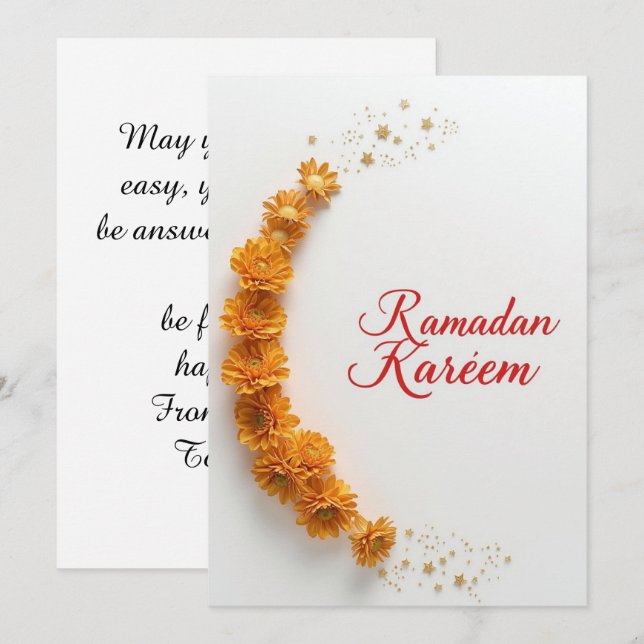 Ramadan Kareem Personlig Höjdtids Kort (Fram/baksida)