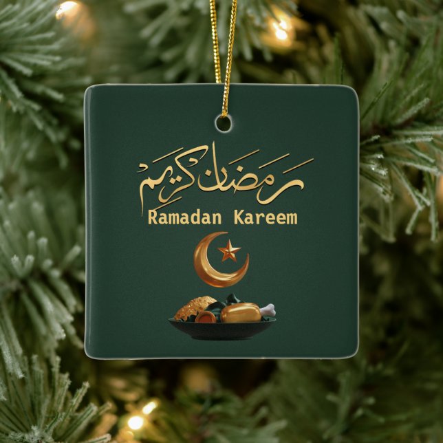 Ramadan Kareem Ramadan Mubarak Julgransprydnad Keramik (Träd)