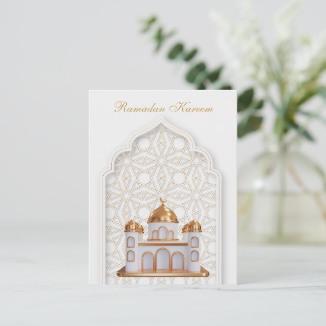 Ramadan Kareem Ramadan Mubarak vykort (Stående Fram)