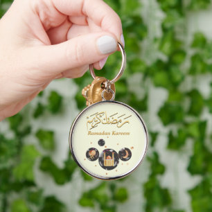 Ramadan Kareem Rund Silverfärgad Nyckelring