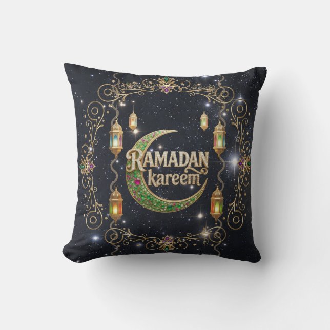 Ramadan Kareem skinande himmel Kudde (Framsida)