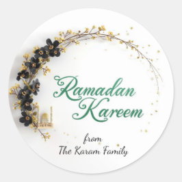 Ramadan Kareem tema present klistermärke för firan
