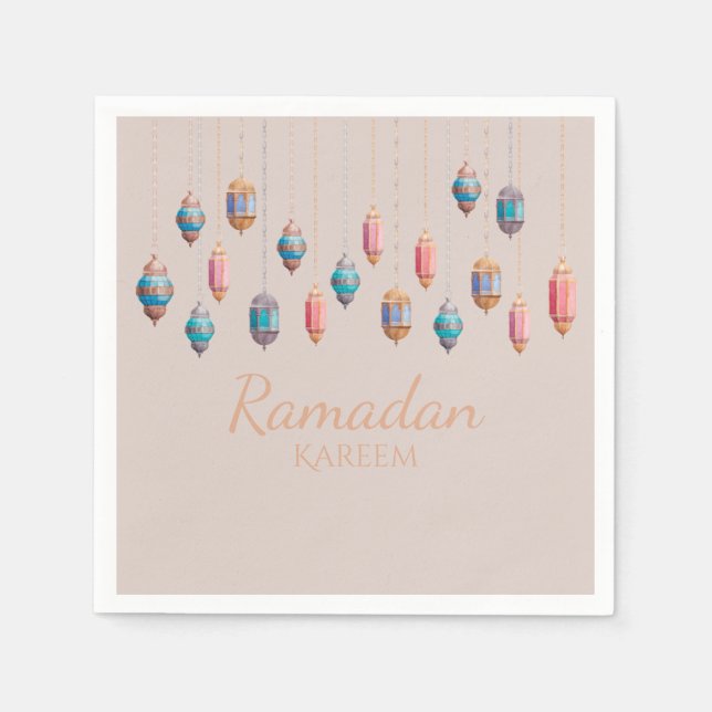 Ramadan Kareem-temat Napkin för firande Pappersservett (Framsidan)