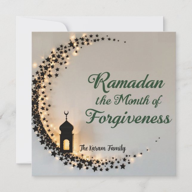 Ramadan Kareem theme personalized gift paper Julkort (Framsida)