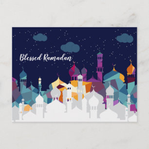 Ramadan Kareem Typografi Islamsk Halvmåne Text Helg Vykort