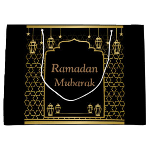 Ramadan Kareem Typography Islamic Crescent Text