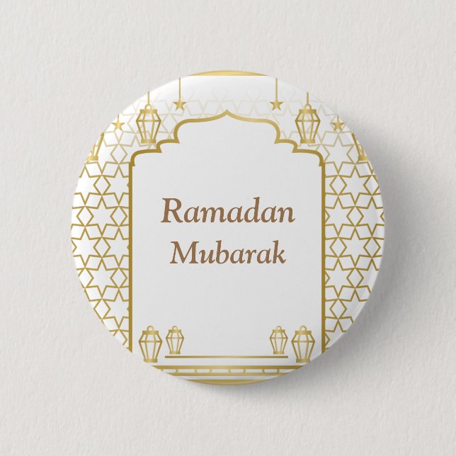 Ramadan Kareem Typography Islamic Crescent Text Knapp (Framsida)