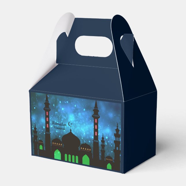 Ramadan Kareem Typography Islamic Crescent Text Presentaskar (Baksidan Sidan)
