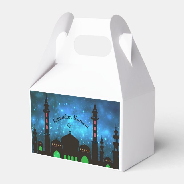 Ramadan Kareem Typography Islamic Crescent Text Presentaskar (Framsidan Sidan)