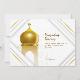 Ramadan Kareem | Vit modern ram gratulationskort Inbjudningar