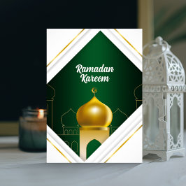 Ramadan Kareem | Vitt Modern Ram-hälsningskort Inbjudningar