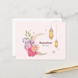 Ramadan Kareem Watercolor Vykort