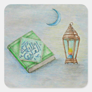 ramadan karim fyrkantigt klistermärke