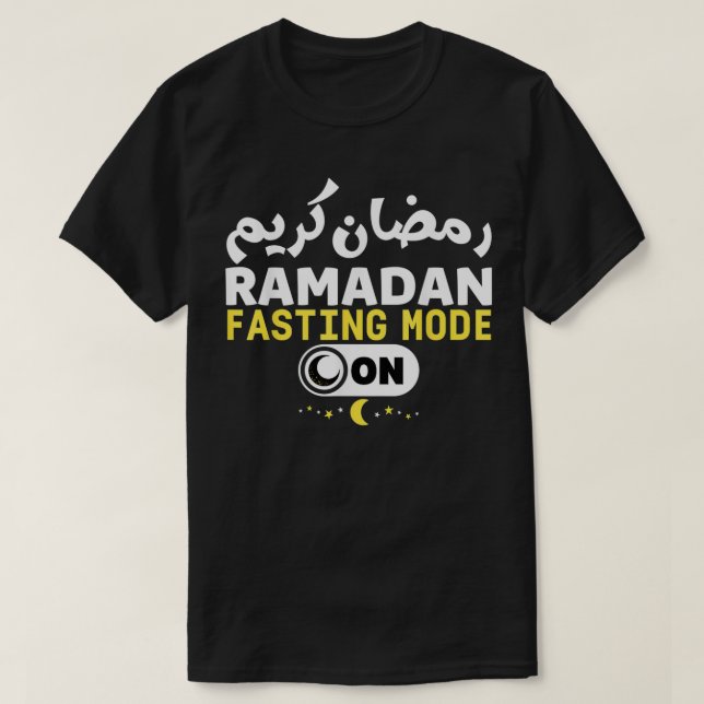 Ramadan Karim Quote Fasting Mode på Coola Ramadan  T Shirt (Design framsida)