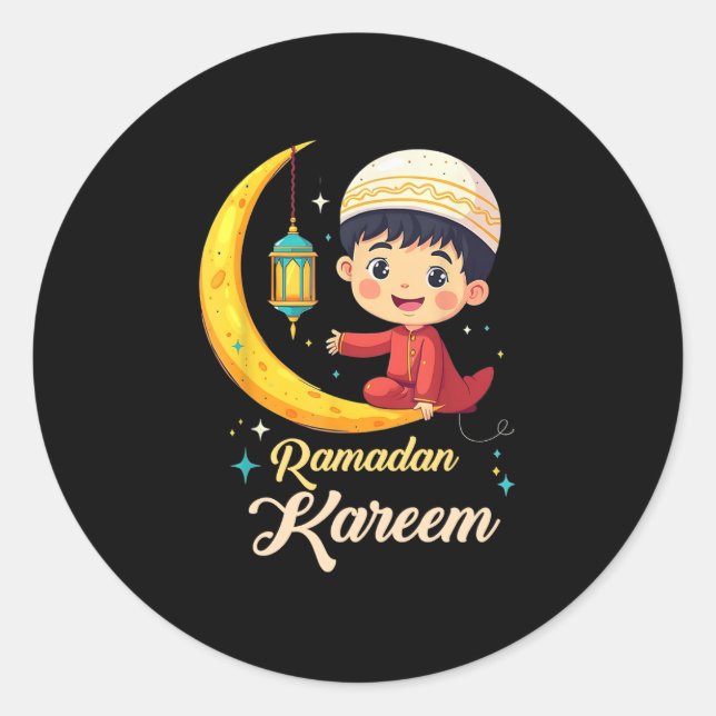 Ramadan Karim Runt Klistermärke (Framsida)