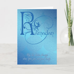 ramadan kortblått kort