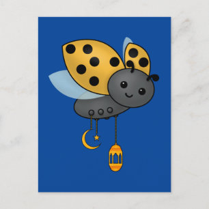 Ramadan Ladybug Lanterns Vykort