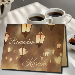 Ramadan-lampor - målning kort