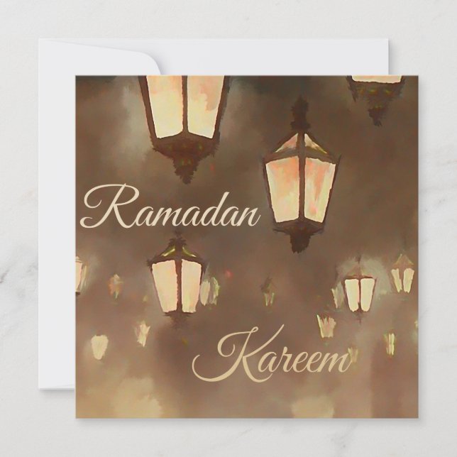 Ramadan-lampor - platta kort (Framsida)