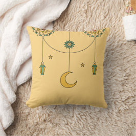 Ramadan Lantern & Crescent Decorative Cushion Kudde