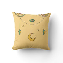 Ramadan Lantern & Crescent Decorative Cushion