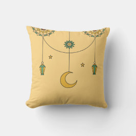 Ramadan Lantern & Crescent Decorative Cushion Kudde