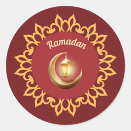 Ramadan Lantern & Crescent Premium Sticker – Islam Runt Klistermärke