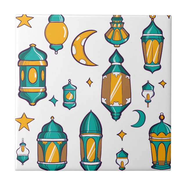 Ramadan lantern Islamic Kakelplatta (Framsidan)