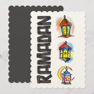 Ramadan Lanternes Fawanees - ف و ا ن ي س ر budutbu Inbjudningar