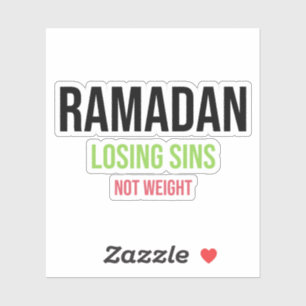 Ramadan loss Sins not Weight Klistermärken