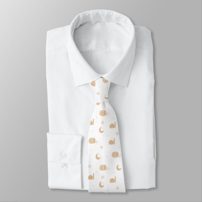 Ramadan Lycklig Eid White Beige Slips (Bunden)