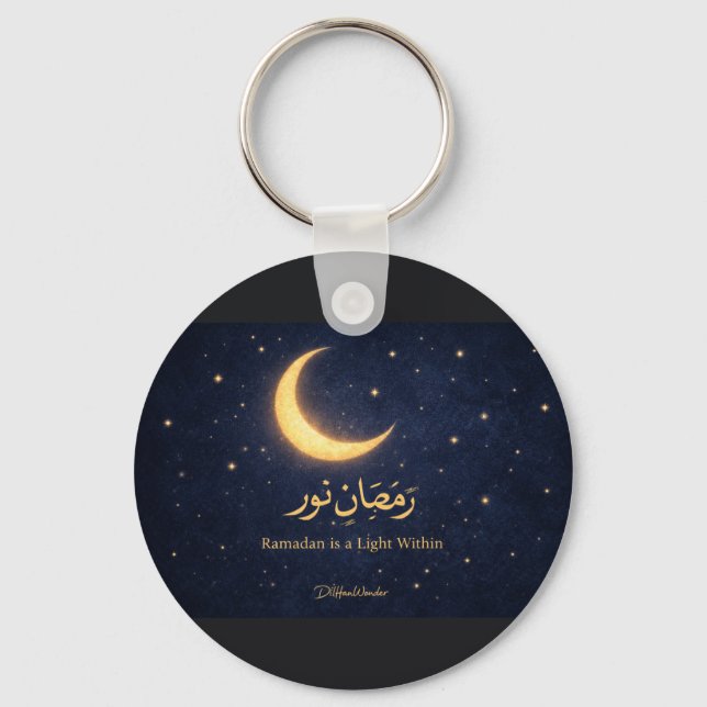Ramadan Månad Islamisk Konst – Ramadan Är Ett Ljus Nyckelring (Framsida)
