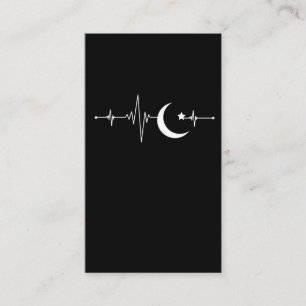 Ramadan Måne Islam Heartslag Crescent Muslim Visitkort