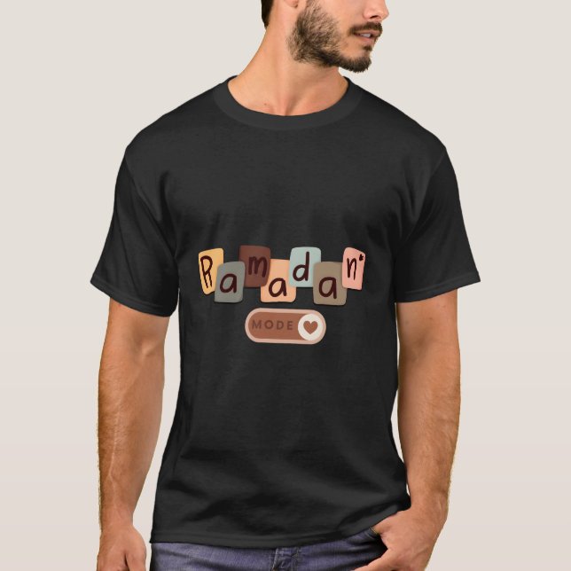 Ramadan Mode Mubarak Muslim Fast Mode On Islamic T Shirt (Framsida)