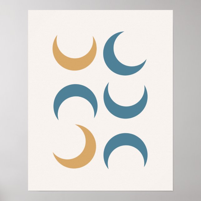 Ramadan Modern Crescent Måne Shape Poster (Framsidan)