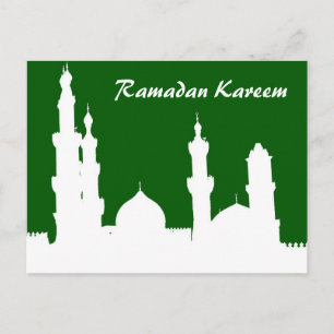 Ramadan Mosque Grönt Postcard Vykort