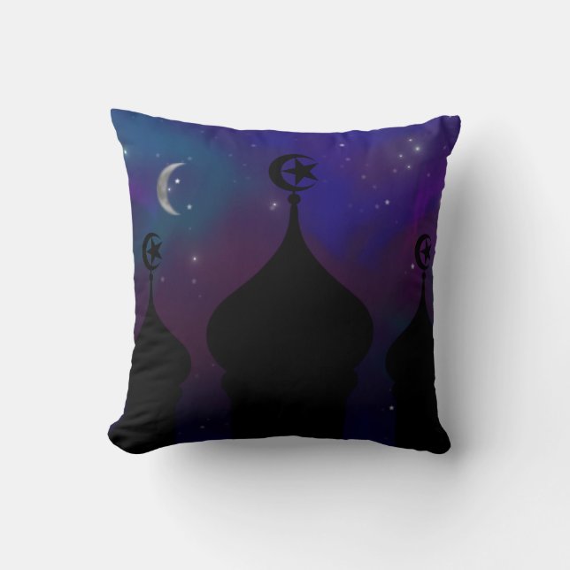 Ramadan Mosque med Magic Night Himlar Kudde (Framsida)