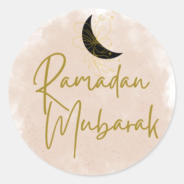 Ramadan Moubarak Runt Klistermärke (Framsida)