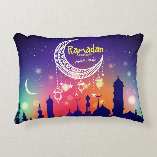 Ramadan Mubarak شهرالخير Prydnadskudde (Framsidan)