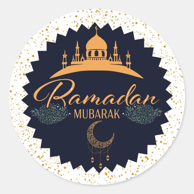 RAMADAN MUBARAK 2 RUNT KLISTERMÄRKE (Framsida)