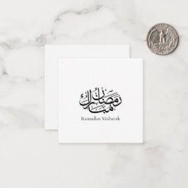 Ramadan Mubarak arabisk kalligrafi konst Thuluth Anteckningskort