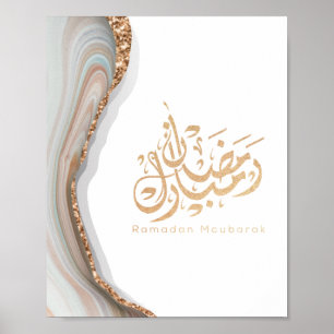 Ramadan mubarak arabisk kalligrafi poster