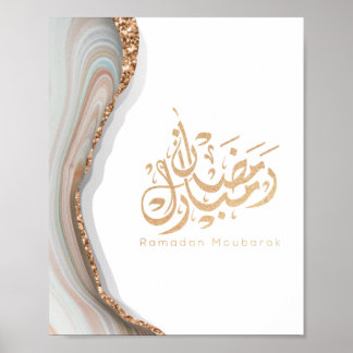 Ramadan mubarak arabisk kalligrafi poster