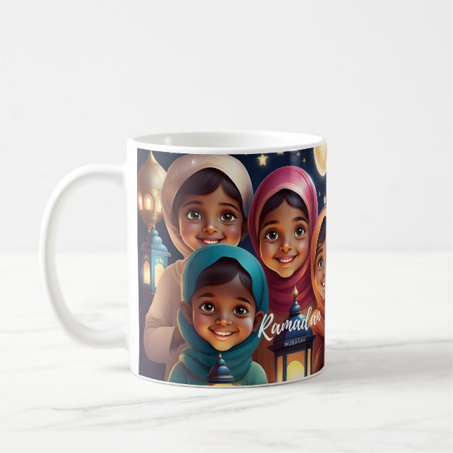 Ramadan Mubarak Barnens Lantern Mugg (Vänster)