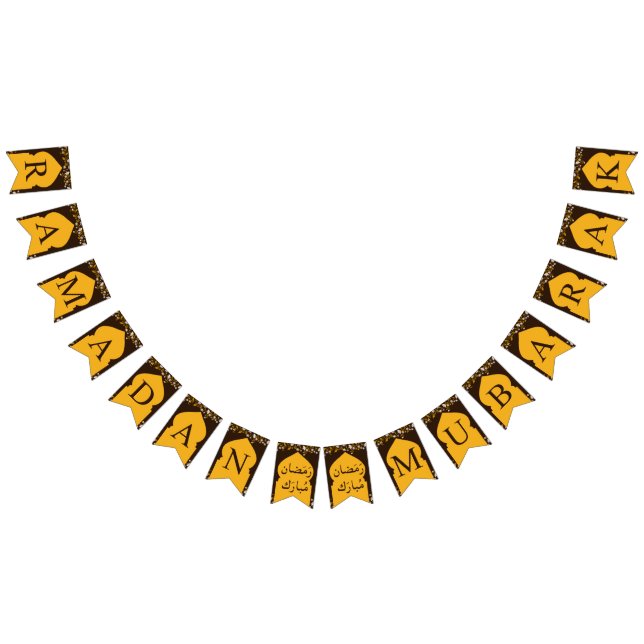 RAMADAN MUBARAK buntbanderoll Vimplar (Alla)